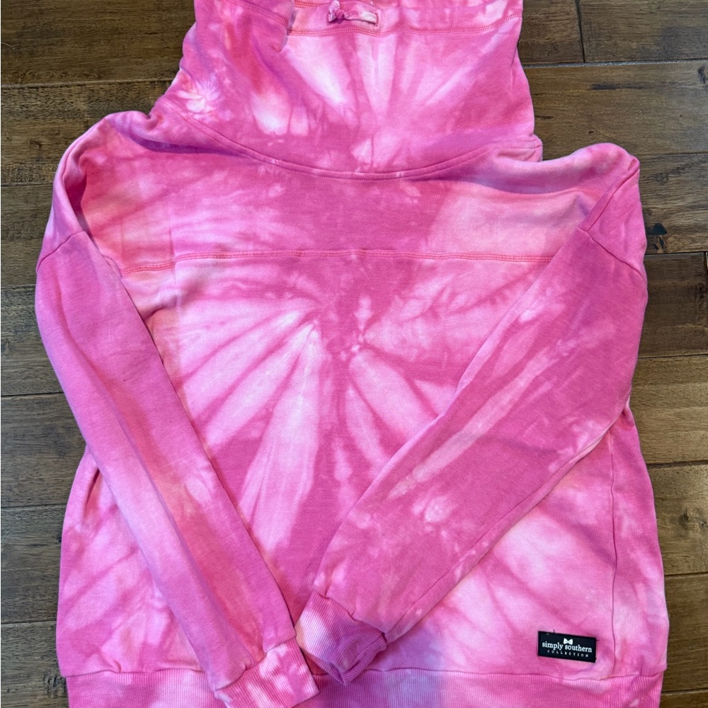 Simply Southern Pink Tie-Dye Hoodie
